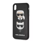 Karl Lagerfeld and Choupette Apple iPhone XR (6.1) hátlapvédő tok fekete (KLHCI61KICKC)