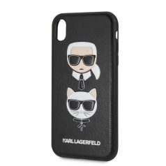   Karl Lagerfeld and Choupette Apple iPhone XR (6.1) hátlapvédő tok fekete (KLHCI61KICKC)