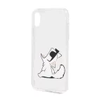 Karl Lagerfeld Apple iPhone X / XS Fun Choupette hátlapvédő tok átlátszó (KLHCPXCFNRC)