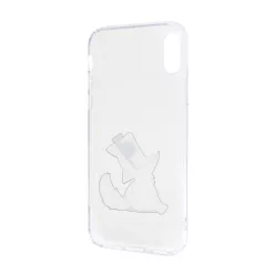   Karl Lagerfeld Apple iPhone X / XS Fun Choupette hátlapvédő tok átlátszó (KLHCPXCFNRC)