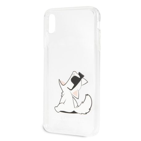 Karl Lagerfeld Apple iPhone XS Max (6.5) Fun Choupette hátlapvédő tok átlátszó (KLHCI65CFNRC)