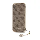 Guess Apple iPhone XS Max (6.5) Charms Hard Case 4G hátlapvédő tok barna (GUHCI65GF4GBR)