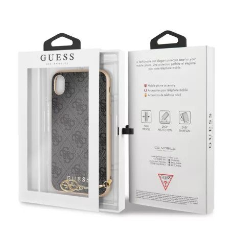 Guess Apple iPhone XR (6.1) Charms Hard Case hátlapvédő tok szürke (GUHCI61GF4GGR)