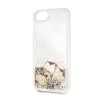 Guess Apple iPhone 7 / 8 / SE2 / SE3 (4.7) New Glitter Hearts hátlapvédő tok arany (GUHCI8GLHFLGO)
