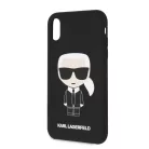 Karl Lagerfeld Apple iPhone XR (6.1) hátlapvédő tok fekete (KLHCI61SLFKBK)