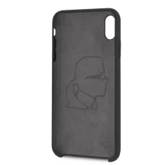   Karl Lagerfeld Apple iPhone XS Max (6.5) Full Body Iconic hátlapvédő tok fekete (KLHCI65SLFKBK)