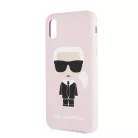 Karl Lagerfeld Apple iPhone X / XS Iconic Full Body hátlapvédő tok pink (KLHCPXSLFKPI)