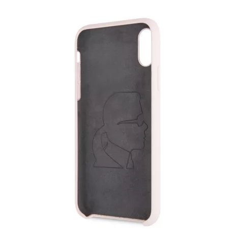 Karl Lagerfeld Apple iPhone X / XS Iconic Full Body hátlapvédő tok pink (KLHCPXSLFKPI)