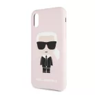 Karl Lagerfeld Apple iPhone XR (6.1) hátlapvédő tok pink (KLHCI61SLFKPI)