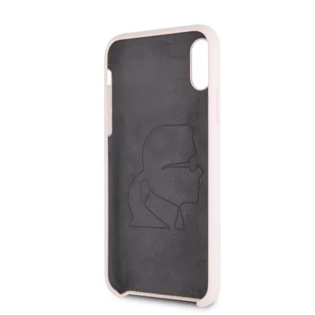 Karl Lagerfeld Apple iPhone XR (6.1) hátlapvédő tok pink (KLHCI61SLFKPI)