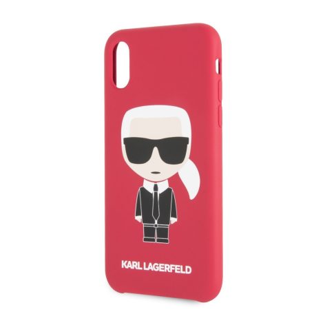 Karl Lagerfeld Apple iPhone X / XS Iconic Full Body hátlapvédő tok piros (KLHCPXSLFKRE)