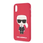 Karl Lagerfeld Apple iPhone XR (6.1) Iconic Full Body hátlapvédő tok piros (KLHCI61SLFKRE)