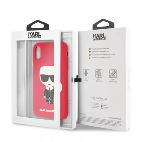 Karl Lagerfeld Apple iPhone XR (6.1) Iconic Full Body hátlapvédő tok piros (KLHCI61SLFKRE)