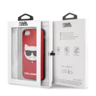 Karl Lagerfeld Apple iPhone 7 / 8 / SE2 / SE3 (4.7) Embossed Glitter hátlapvédő tok piros (KLHCI8GLRE)