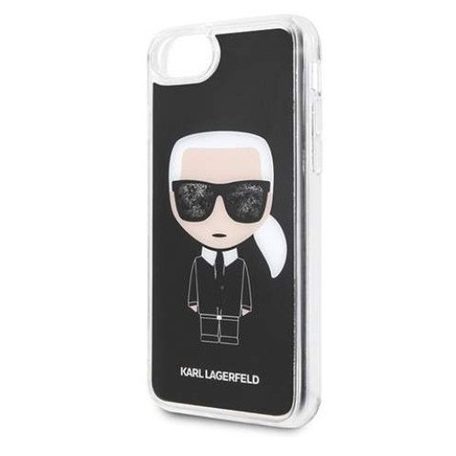 Karl Lagerfeld Apple iPhone 7 / 8 / SE2 / SE3 (4.7) Iconic Full Body Glitter hátlapvédő tok fekete (KLHCI8DLFKBK)