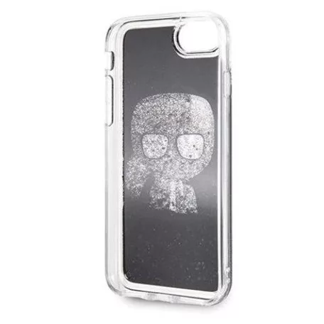 Karl Lagerfeld Apple iPhone 7 / 8 / SE2 / SE3 (4.7) Iconic Full Body Glitter hátlapvédő tok fekete (KLHCI8DLFKBK)