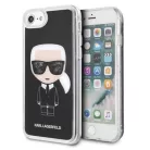 Karl Lagerfeld Apple iPhone 7 / 8 / SE2 / SE3 (4.7) Iconic Full Body Glitter hátlapvédő tok fekete (KLHCI8DLFKBK)