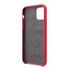   Karl Lagerfeld Apple iPhone 11 (6.1) 2019 Iconic Body hátlapvédő tok piros (KLHCN61SLFKRE)