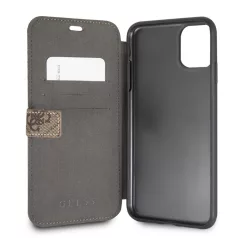  Guess Apple iPhone 11 Pro Max (6.5) 2019 oldalra nyíló könyv tok barna (GUFLBKSN654GB)