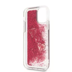   Guess Apple iPhone 11 (6.1) 2019 Glitter Hearts hátlapvédő tok piros (GUHCN61GLHFLRA)