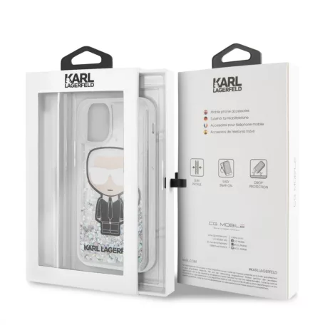 Karl Lagerfeld Apple iPhone 11 Pro (5.8) 2019 Glitter Iridescente hátlapvédő tok fekete (KLHCN58LGIRKL)