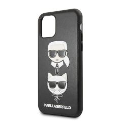   Karl Lagerfeld and Choupette Apple iPhone 11 (6.1) 2019 hátlapvédő tok fekete (KLHCN61KICKC)