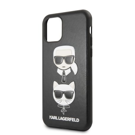 Karl Lagerfeld and Choupette Apple iPhone 11 (6.1) 2019 hátlapvédő tok fekete (KLHCN61KICKC)