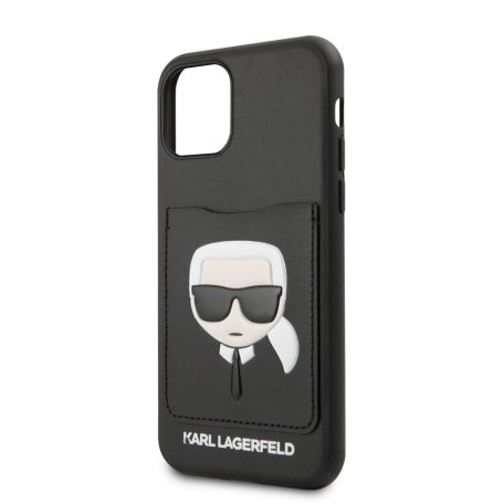 Karl Lagerfeld Apple iPhone 11 Pro (5.8) 2019 CardSlot hátlapvédő tok fekete (KLHCN58CSKCBK)