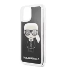 Karl Lagerfeld Apple iPhone 11 (6.1) 2019 Iconic Glitter hátlapvédő tok fekete (KLHCN61ICGBK)