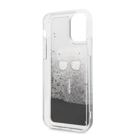 Karl Lagerfeld Apple iPhone 11 (6.1) 2019 Iconic Glitter hátlapvédő tok fekete (KLHCN61ICGBK)