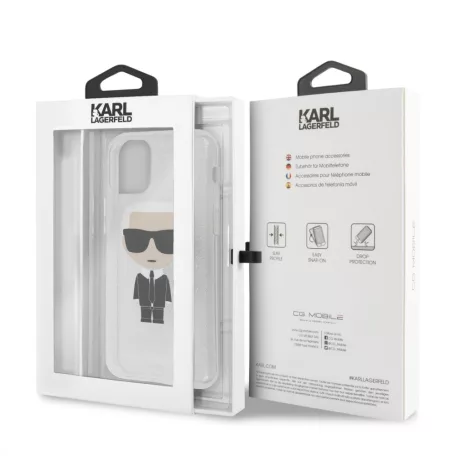 Karl Lagerfeld Apple iPhone 11 (6.1) 2019 Glitter Iconic hátlapvédő tok ezüst (KLHCN61TPUTRIKSI)