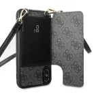 Guess Apple iPhone X / XS Crossbody Cardslot hátlapvédő tok szürke (GUHCPXCB4GG)