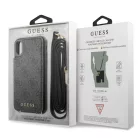 Guess Apple iPhone X / XS Crossbody Cardslot hátlapvédő tok szürke (GUHCPXCB4GG)