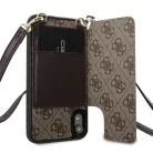 Guess Apple iPhone XR (6.1) 4G Crossbody Cardslot hátlapvédő tok barna (GUHCI61CB4GB)