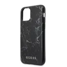 Guess Apple iPhone 11 Pro Max (6.5) 2019 Marble Design hátlapvédő tok fekete (GUHCN65PCUMABK)