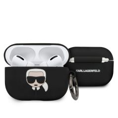   Karl Lagerfeld Apple Airpods Pro szilikon tok fekete (KLACAPSILGLBK)