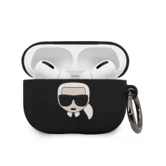   Karl Lagerfeld Apple Airpods Pro szilikon tok fekete (KLACAPSILGLBK)
