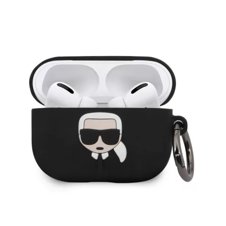 Karl Lagerfeld Apple Airpods Pro szilikon tok fekete (KLACAPSILGLBK)