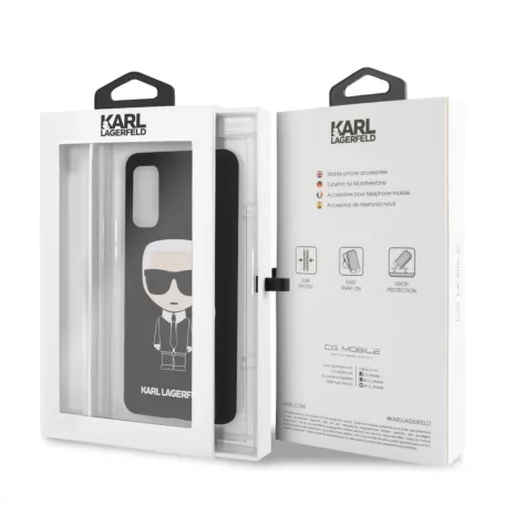 Karl Lagerfeld Samsung G980 Galaxy S20 (6.2) Full Body hátlapvédő tok fekete (KLHCS62SLFKBK)