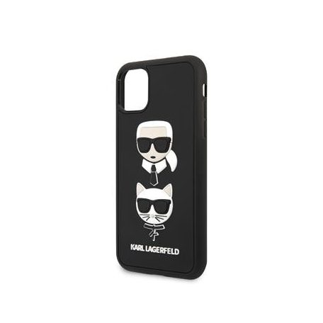 Karl Lagerfeld Apple iPhone 11 Pro Max (6.5) 2019 3D Rubber Heads hátlapvédő tok fekete (KLHCN65IK3DKC)