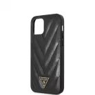 Guess Apple iPhone 12 Mini 2020 (5.4) V Quilted hátlapvédő tok fekete (GUHCP12SPUVQTMLBK)