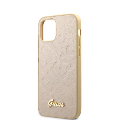 Guess Apple iPhone 12 Mini 2020 (5.4) Iridescent Love hátlapvédő tok arany (GUHCP12SPUILGLG)
