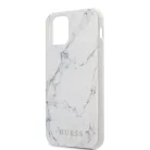 Guess Apple iPhone 12 / 12 Pro 2020 (6.1) Marble hátlapvédő tok fehér (GUHCP12MPCUMAWH)