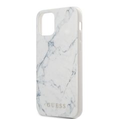   Guess Apple iPhone 12 Pro Max 2020 (6.7) Marble hátlapvédő tok fehér (GUHCP12LPCUMAWH)