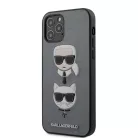 Karl Lagerfeld & Choupette Apple iPhone 12 / 12 Pro 2020 (6.1) hátlapvédő tok ezüst (KLHCP12MSAKICKCSL)