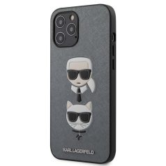   Karl Lagerfeld & Choupette Apple iPhone 12 Pro Max 2020 (6.7) hátlapvédő tok ezüst (KLHCP12LSAKICKCSL)