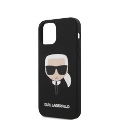   Karl Lagerfeld Apple iPhone 12 Mini 2020 (5.4) hátlapvédő tok fekete (KLHCP12SSLKHBK)