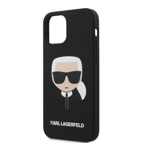 Karl Lagerfeld Apple iPhone 12 / 12 Pro 2020 (6.1) hátlapvédő tok fekete (KLHCP12MSLKHBK)