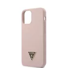 Guess Apple iPhone 12 Mini 2020 (5.4) Metal Triangle hátlapvédő tok Light Pink (GUHCP12SLSTMLP)