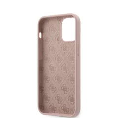   Guess Apple iPhone 12 Mini 2020 (5.4) Metal Triangle hátlapvédő tok Light Pink (GUHCP12SLSTMLP)
